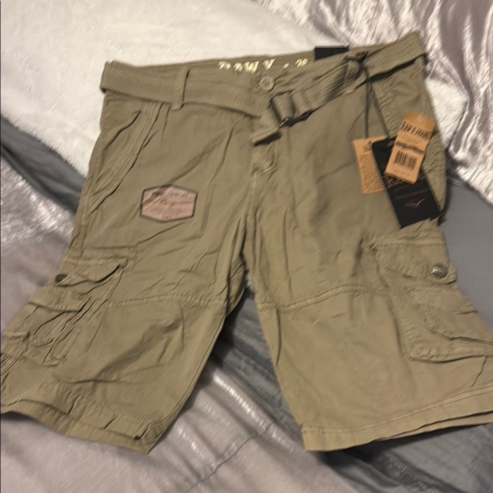Trendy Olive Cargo Shorts for Men